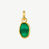 CHARM ÁGATA VERDE BAÑO ORO