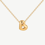 COLLAR INICIAL BURBUJA ACERO BAÑO ORO
