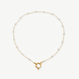 COLLAR PERLITAS BAÑO ORO