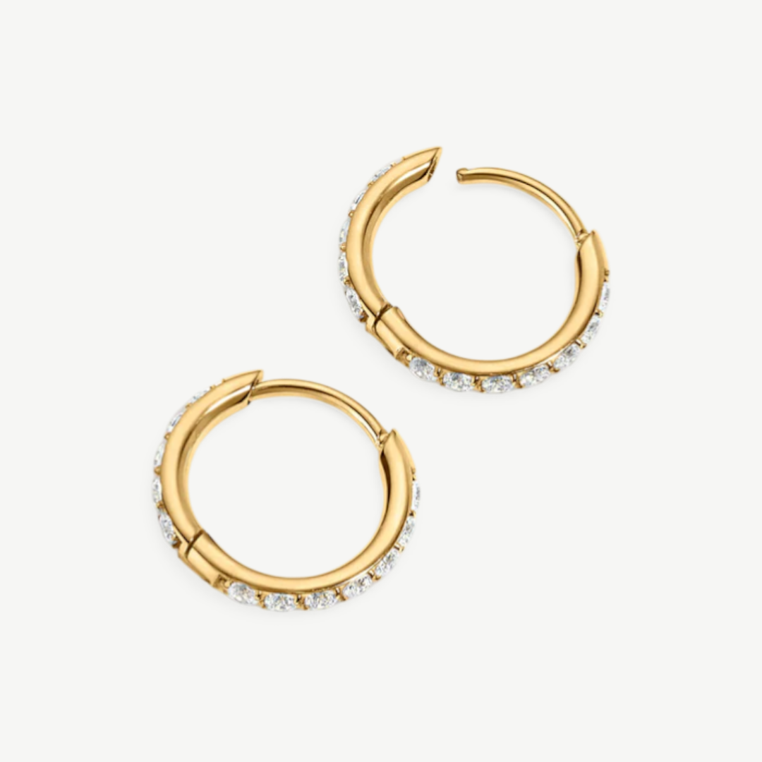 Pack aros pequeños dorados vista frontal - Tresora Paris
