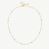 COLLAR PUNTOS DE COLORES ORO