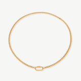 COLLAR CADENA GRUESA BAÑO ORO