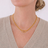 COLLAR CADENA GRUESA BAÑO ORO