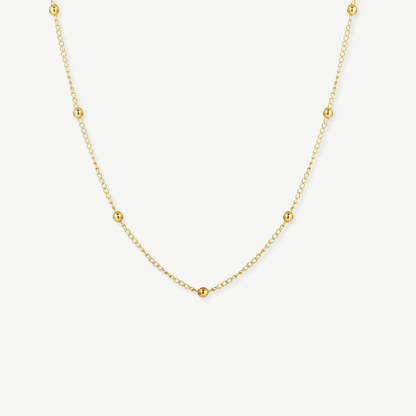 CADENA FINA BOLITAS ORO