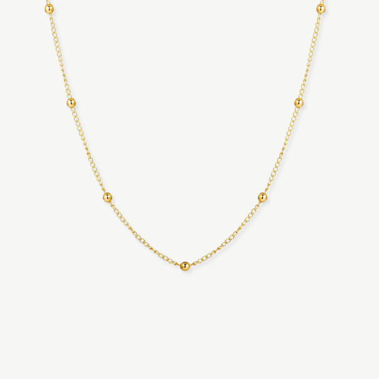 CADENA FINA BOLITAS ORO
