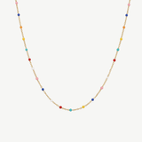 COLLAR PUNTOS DE COLORES ORO