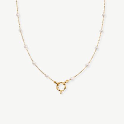 COLLAR PERLITAS BAÑO ORO