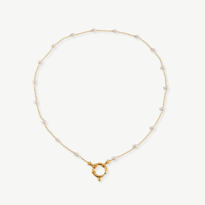 COLLAR PERLITAS BAÑO ORO