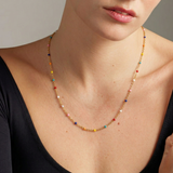 COLLAR PUNTOS DE COLORES ORO