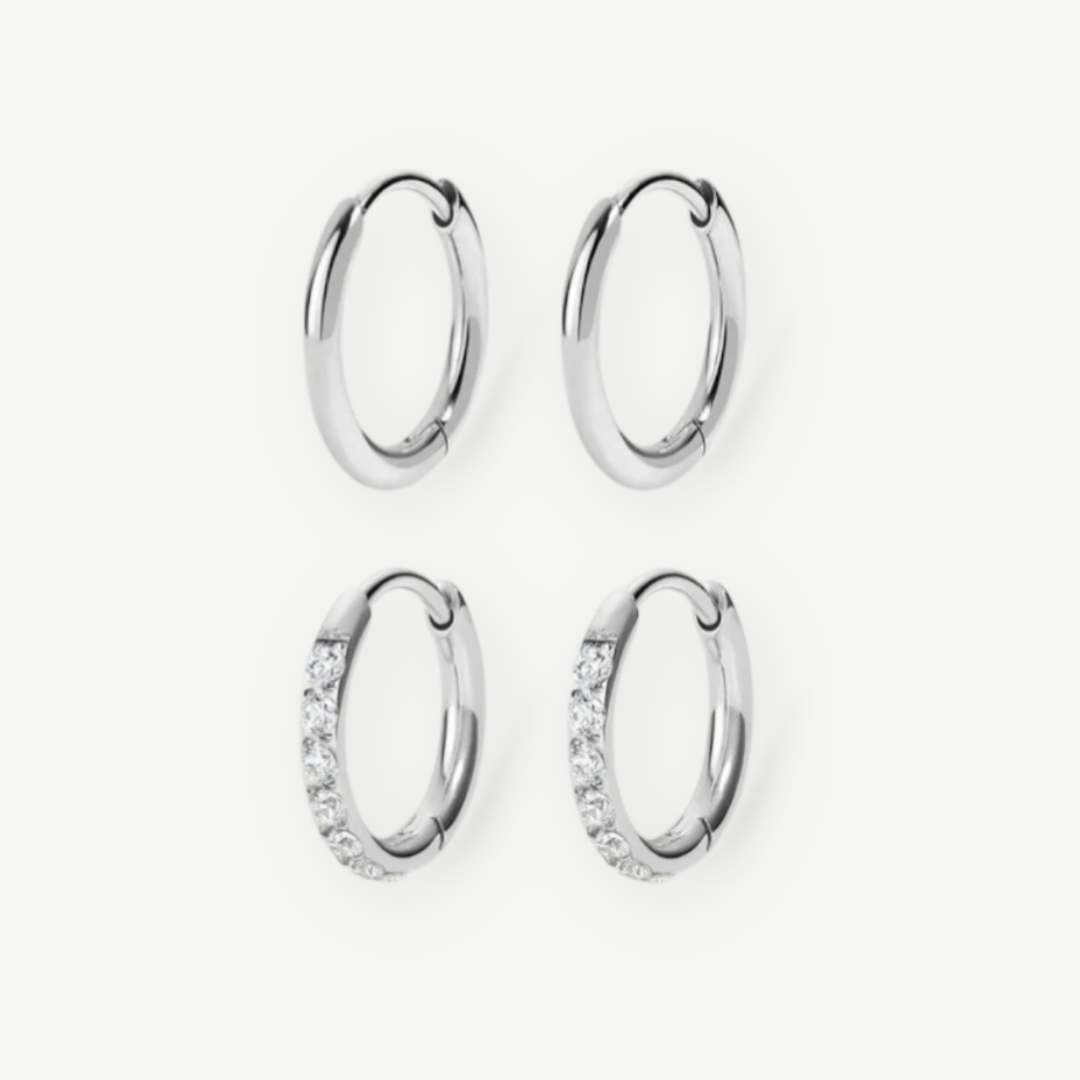 Set 4 aros pequeños dorados - Tresora Paris
