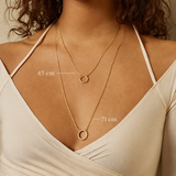 COLLAR SOL 71CM BAÑO ORO