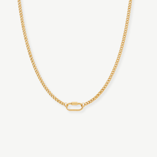 COLLAR CADENA GRUESA BAÑO ORO