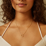 COLLAR SOL 71CM BAÑO ORO