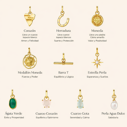 CHARM PERLA DE LA SABIDURÍA BAÑO ORO