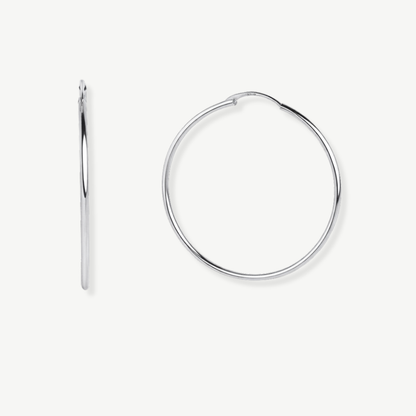 Pendientes aros plata - Tresora Paris