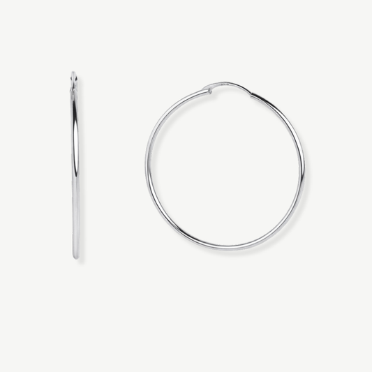 Pendientes aros plata - Tresora Paris