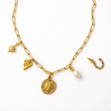 Cadena con charms baño oro 01 - Tresora Paris